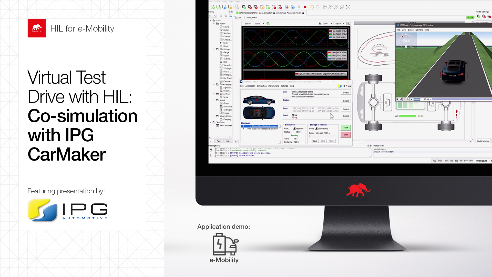 Virtual Test Drive With HIL: Co-simulation With IPG CarMaker